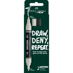 FABER CASTELL Acrylic Marker Multimark Set 2 ‘‘Black & White Set''