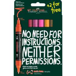 FABER-CASTELL Acrylic Marker Multimark Set 6+2 ''Flame''