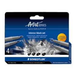 Coffret de 4 stylos noir Intense Black Staedtler