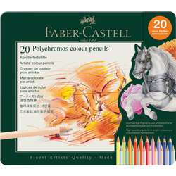 Faber-Castell Polychromos Künstler-Farbstifte, im Metall-Etui