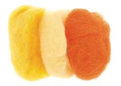 Laines assorties GLOREX, 3 x 10 g, mélange jaune