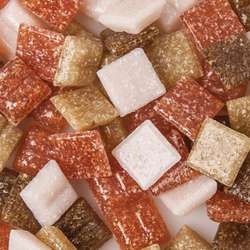 Joy - Mosaik Mosaiksteine, 10 x 10 mm x 4 mm, 200g, ca 290 Stück, terra mix