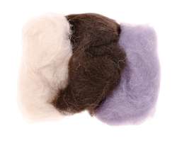 GLOREX Schafwolle Mischpackungen, 3 x 10 g, Schwarz-Weiß-Mix