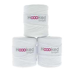 Hoooked Zpagetti Textilgarn, Textilgarn, Weißton (1 Knäuel)