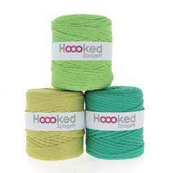 Hoooked Zpagetti Textilgarn, Textilgarn, Grünton (1 Knäuel)