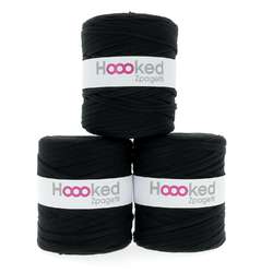 Hoooked Zpagetti Textilgarn, Textilgarn, Schwarzton (1 Knäuel)