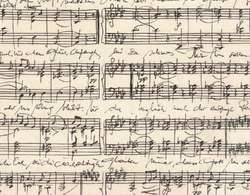 Papier décoration  Himalaya „Windhorse“, 50 cm x 70 cm, 50 cm x 70 cm, Notes de musique