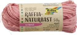 Fibres naturelles de Raphia, 50 g, Rose ancien