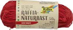 FOLIA Naturbast Raffia, 50 g, Hochrot