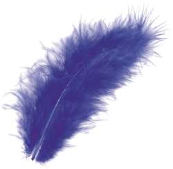 Plumes pour décorer, 15 pces, bleu