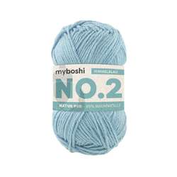 myboshi NO.2 Wolle, 50 g, 100 m, Himmelblau