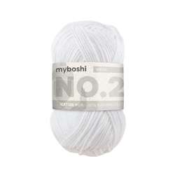 Laine myboshi N° 2, 50 g, 100 m, Blanc