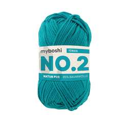 Laine myboshi N° 2, 50 g, 100 m, Turquoise