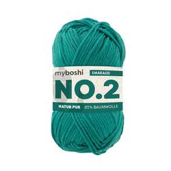Laine myboshi N° 2, 50 g, 100 m, Emeraude