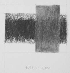 Crayon fusain aquarellable Derwent, Moyen
