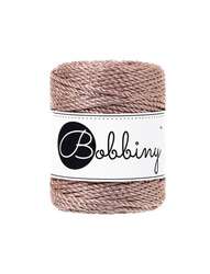 Bobbiny 3PLY Makramee Kordel, Metallic, 3 mm x 50 m, Rose-Gold
