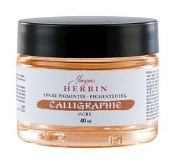 Encre calligraphie Jacques Herbin, 40 ml, Ocre