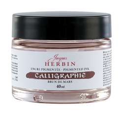 Encre calligraphie Jacques Herbin, 40 ml, Brun de Mars