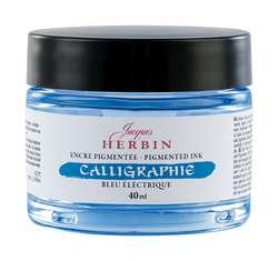 Encre calligraphie Jacques Herbin, 40 ml, Bleu électrique
