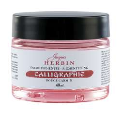 Encre calligraphie Jacques Herbin, 40 ml, Rouge carmin