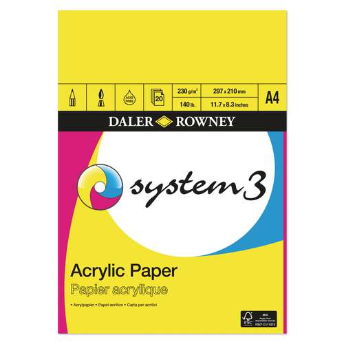 Bloc à dessin DALER-ROWNEY System 3 pour acrylique 