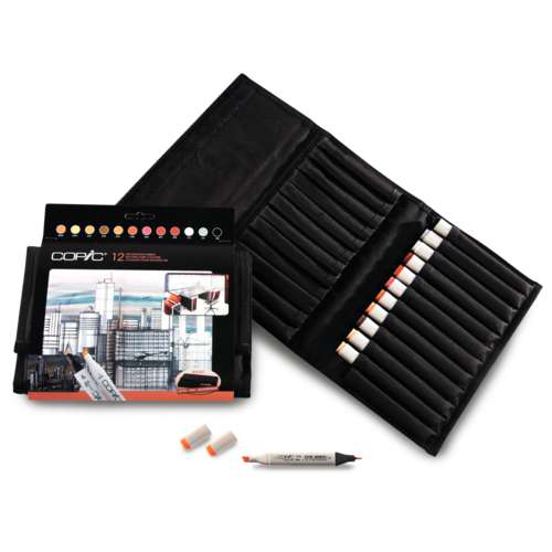 COPIC® classic Marker Set 12er Architektur-Farben im Wallet 