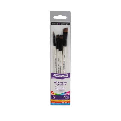 Set de 4 brosses biseautées Graduate Daler Rowney 