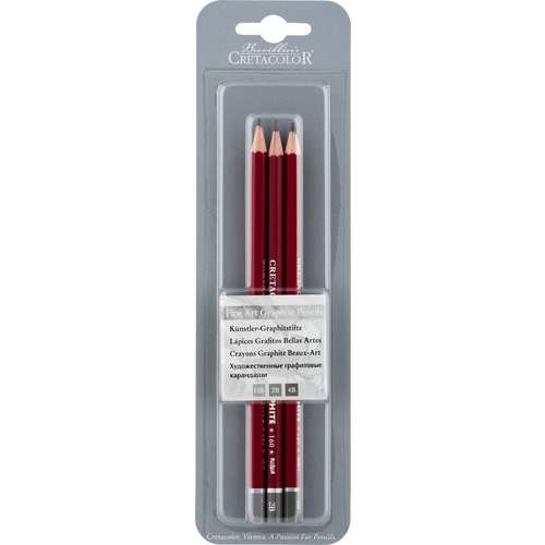 Crayon graphite Beaux-Arts CRETACOLOR® CLEOS, set de 3 
