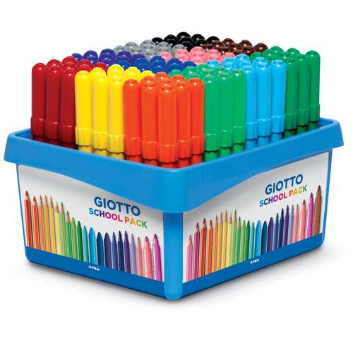 GIOTTO Turbo Maxi Fasermaler Schulbox mit 108 Stiften 