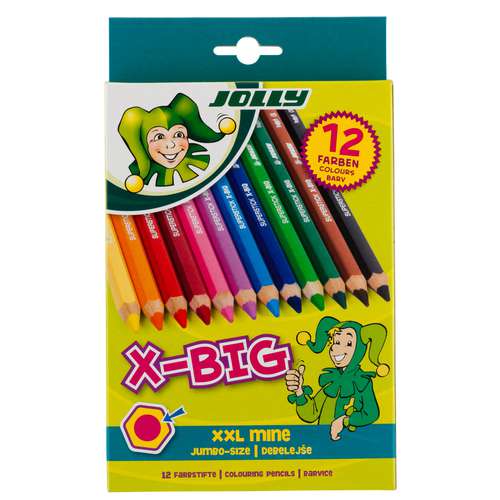 Crayons de couleur X-Big JOLLY, extra gros 