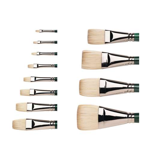 WINSOR & NEWTON™ WINTON Borstenpinsel für Öl- und Acryl, kurz und flach 