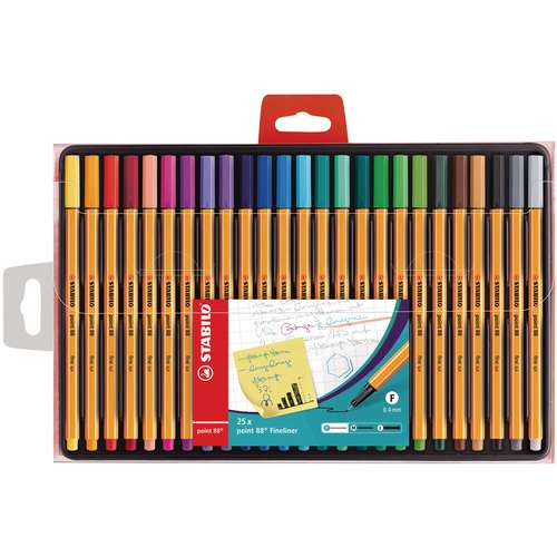 Etui Colorparade de 20 stylos-feutres STABILO point 88 - pointe fine -  Stylos Feutre - Stylos