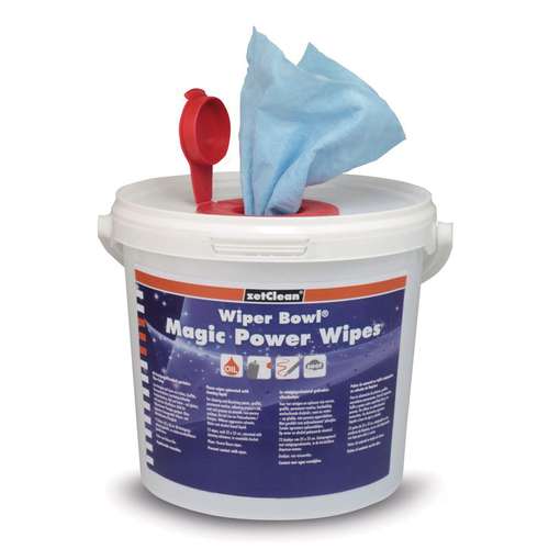 Lingettes nettoyantes humides Wiper Bowl® Magic Power Wipes 