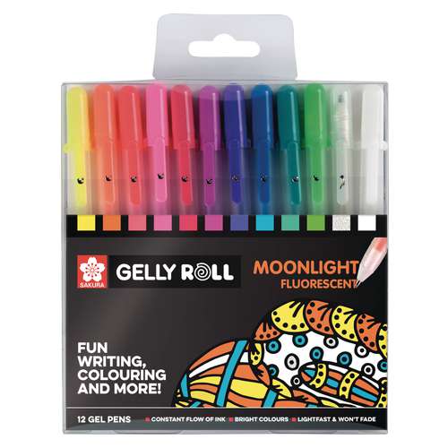 Sets de stylos gel Moonlight 10 SAKURA, sets de 12 stylos 
