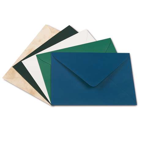 Lot de 6 enveloppes doublées - couleur unique 