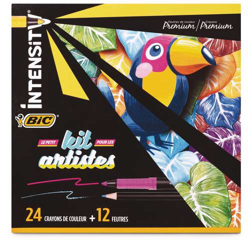 Coffret crayons de couleur et feutres Premium BIC® Intensity