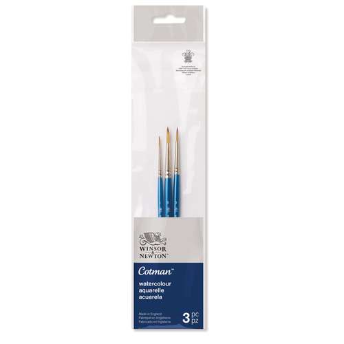 Lot de 3 pinceaux aquarelle Cotman WINSOR & NEWTON™, série 111 