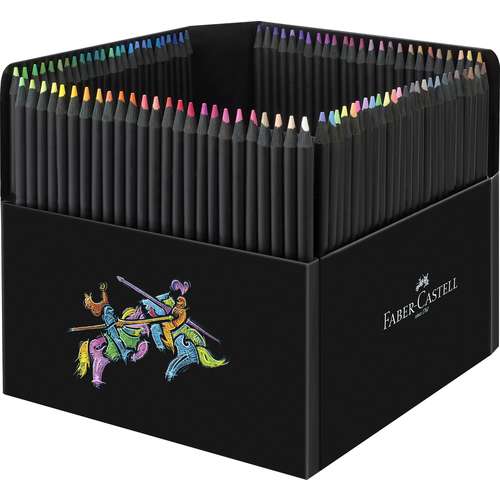 Pack de 34 crayons de couleur - Faber-Castell Black Edition - couleurs  brillantes assorties