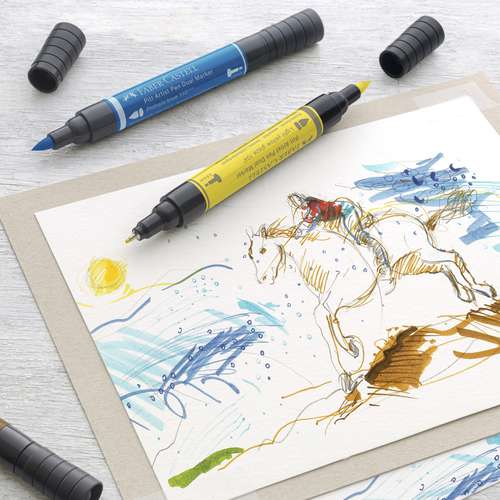 FABER-CASTELL Pitt Artist Pen Dual Marker Tuschestift, einzeln