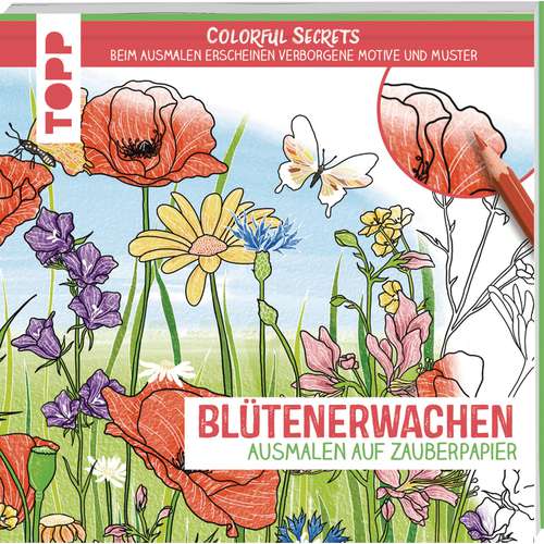 Blütenerwachen - Ausmalen auf Zauberpapier 