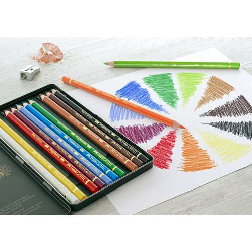 Coffret métal de crayons de couleur Polychromos FABER-CASTELL