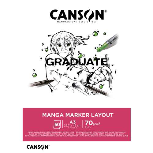 Bloc layout manga pour marqueurs CANSON® Graduate 