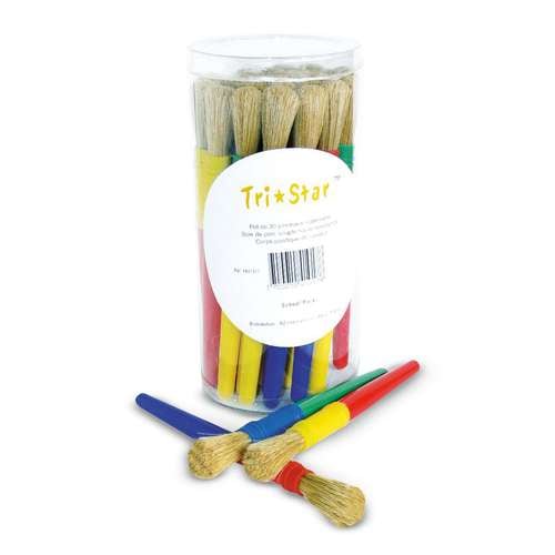 Lot de 30 pinceaux soies de porc TRISTAR 