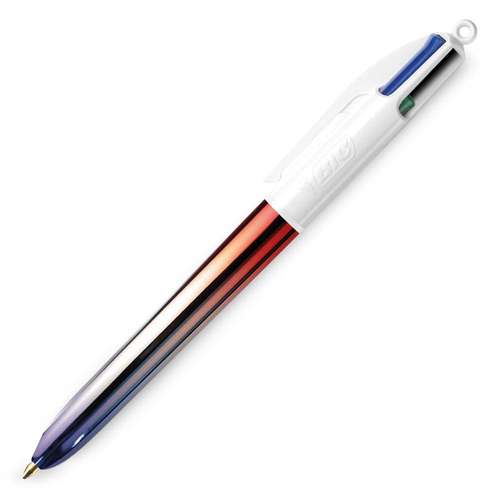 Stylo 4 couleurs Edition spéciale Bic - Bleu, blanc, rouge 