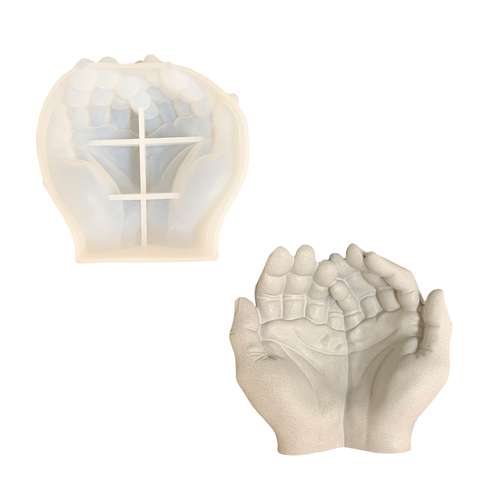 Silikonform Hände zusammen 