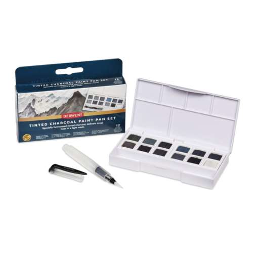 DERWENT TINTED CHARCOAL Paint Pan Set 