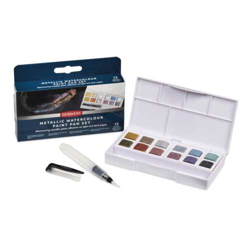 DERWENT METALLIC WATERCOLOUR Paint Pan Set 