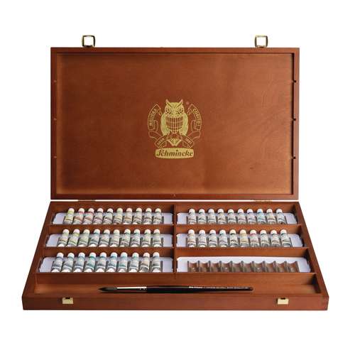 Schmincke HORADAM® AQUARELL supergranulierende Farben im Holzkasten 