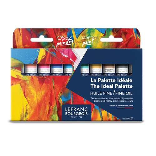 LEFRANC & BOURGEOIS feine Ölfarbe „The Ideal Palette“-Set, 10 x 20 ml 
