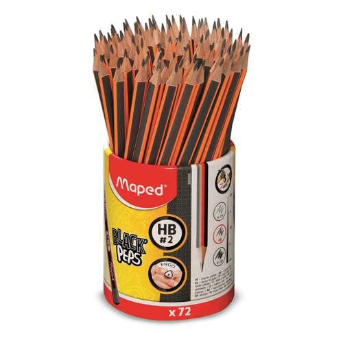 Pot de 72 crayons graphites HB Black Peps Maped 